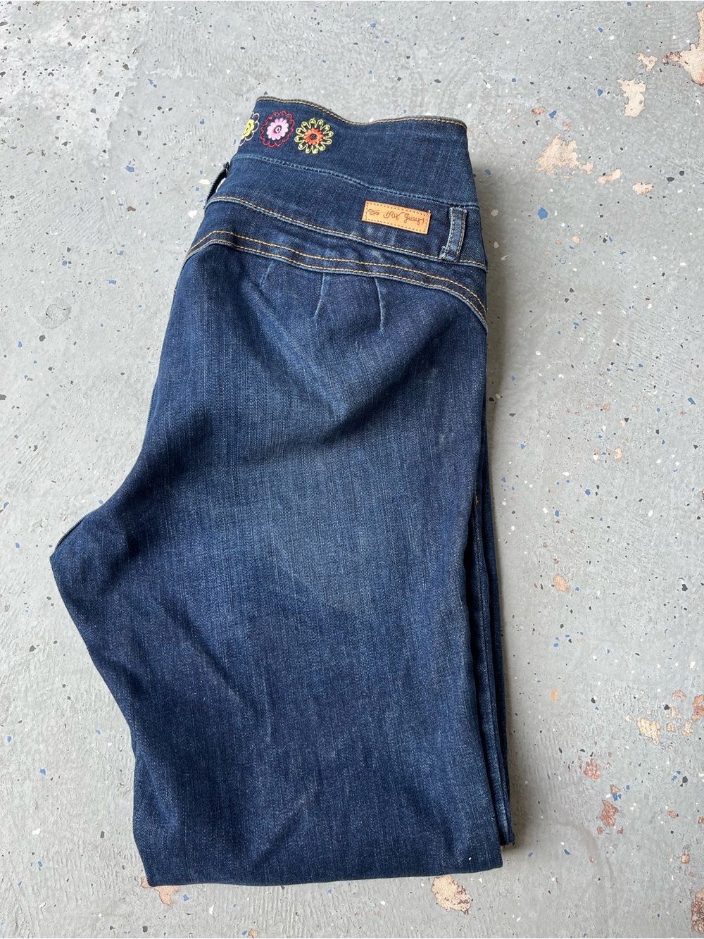 High-Rise Dark Blue Jay Guev! Stretch Jeans for Women - Picture 5 of 8